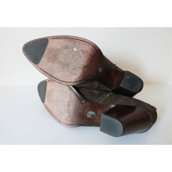 Frye Renee Seam Short Fatigue Oiled Suede Size 10 - Picture 12 of 12